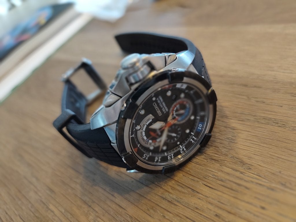 Seiko Velatura Yachting Timer SPC007P1, Sieraden, Tassen en Uiterlijk, Seiko, Gebruikt, Staal, Polshorloge