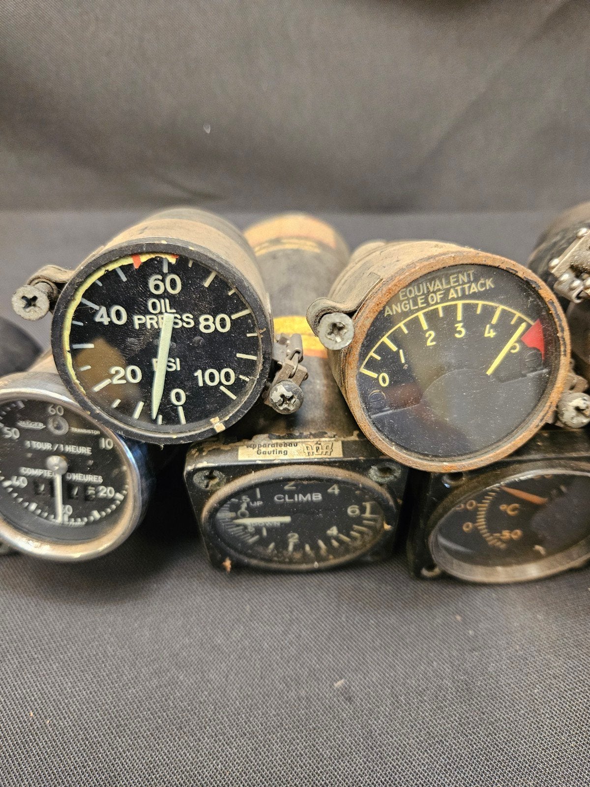 Vintage Vliegtuigmeters - Diverse Instrumenten, Ophalen of Verzenden