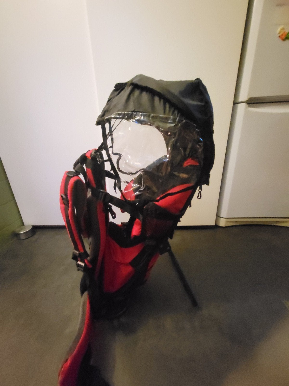 Bestcare rugdrager met zonnekap en regenkap., Kinderen en Baby's, Overige merken, Gebruikt, Ophalen of Verzenden, Rug