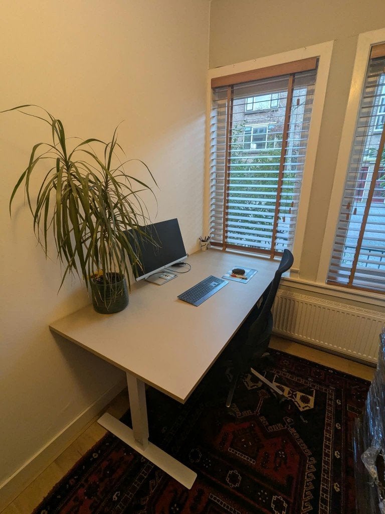 IKEA Skarsta zit-sta bureau 160x80, Ophalen, Zit-sta bureau, 160 cm, Gebruikt