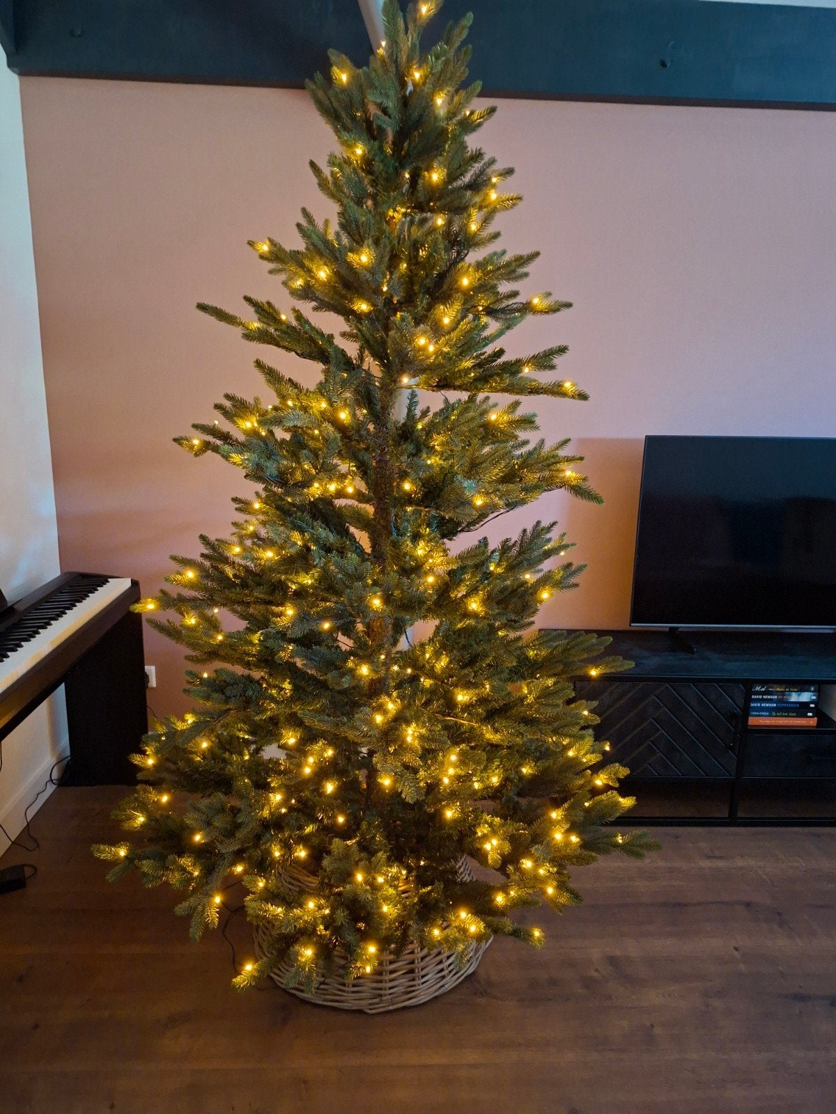 Kerstboom met 384 dimbare LED lampjes 215cm, Diversen, Ophalen, Zo goed als nieuw