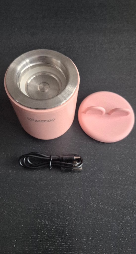 Lovinoo draagbare flessenwarmer - roze inclusief 5 adapters, Ophalen, Gebruikt, Automatisch, Flessen- of potjesverwarmer