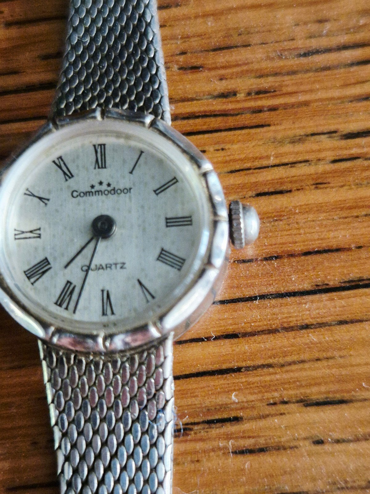 zilveren dames horloge commodoor, Overige merken, Staal, Ophalen of Verzenden, Zo goed als nieuw