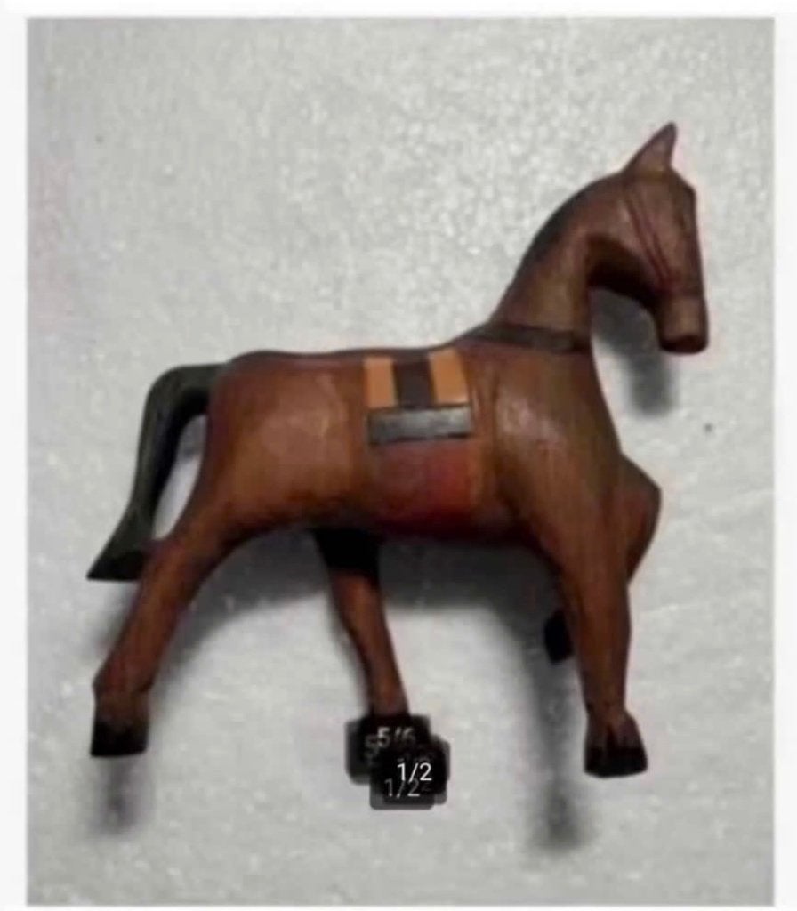 2 x Mooi Houten Brocante oude paardjes, prijs per stuk, Ophalen of Verzenden