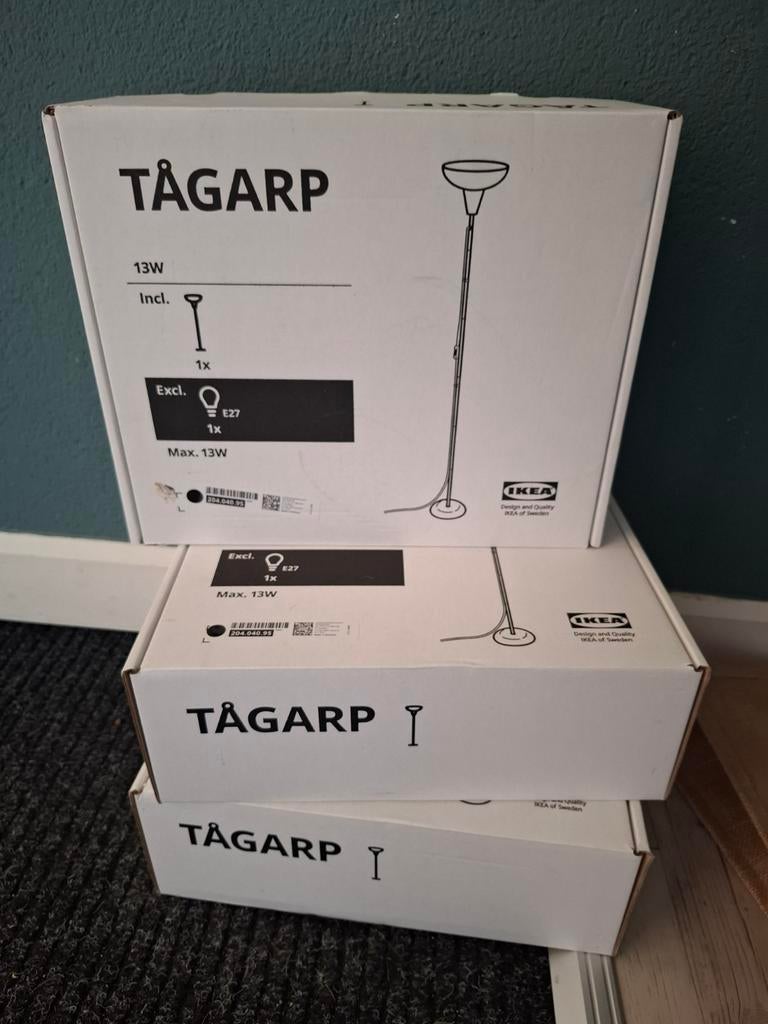 3 nieuwe IKEA Tagarp vloerlampen, Huis en Inrichting, Lampen | Vloerlampen, Kunststof, Nieuw, Ophalen of Verzenden, Modern