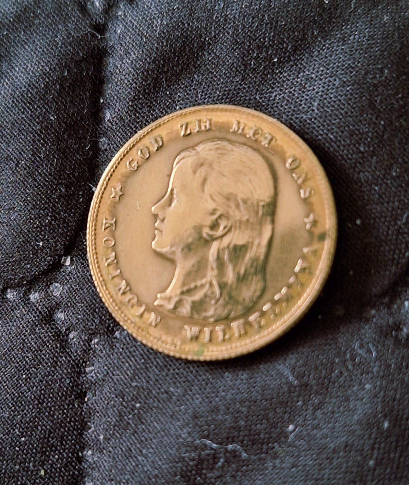 Gouden tientje 14k 1897 Wilhelmina, Ophalen of Verzenden, Goud
