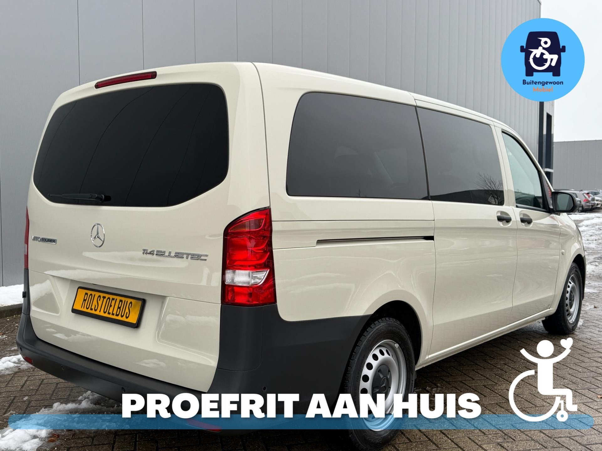 Mercedes-Benz Vito Tourer ZELFRIJDER Rolstoelbus Handgas, Auto's, 136 pk, Gebruikt, 4 cilinders, Beige