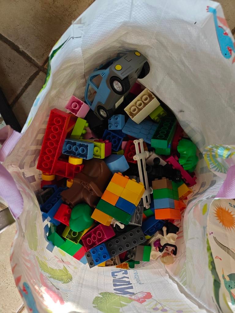 Bigshopper vol Duplo: blokjes, voertuigen, bomen, bloemen, Ophalen