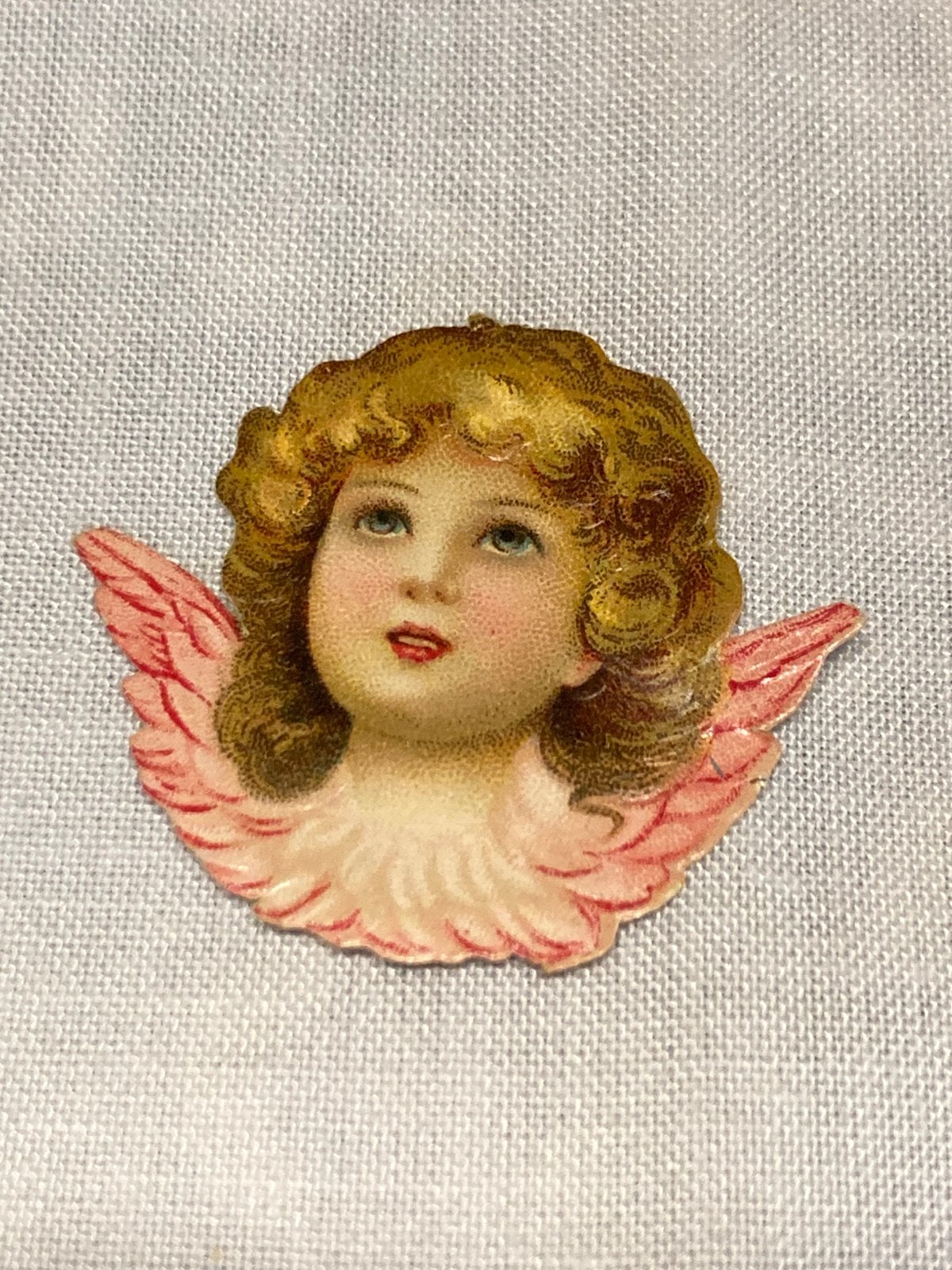 Antiek poëzie plaatje, engeltje (221026), Ophalen of Verzenden