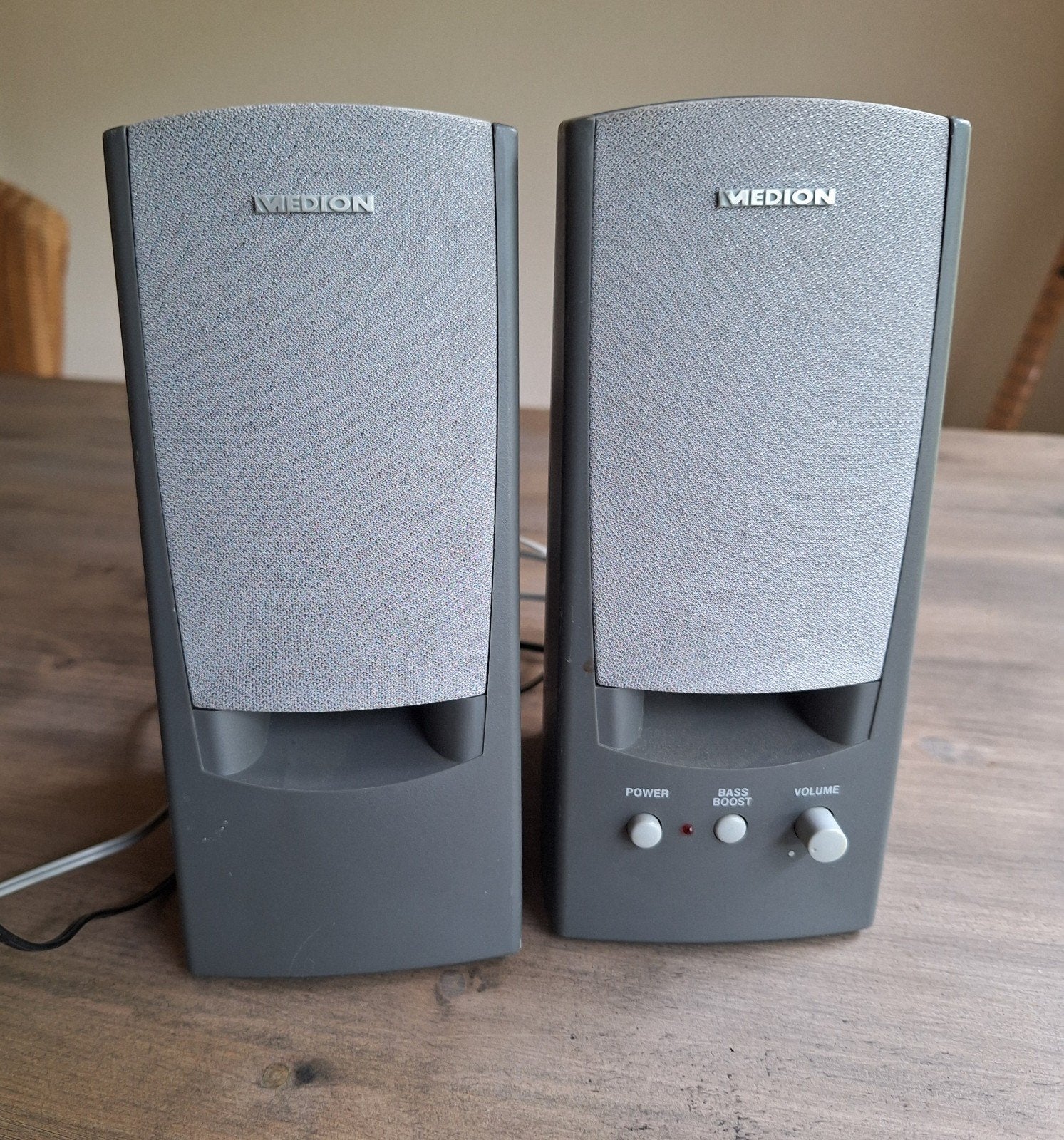 Medion MD5432 Stereo Speakerset met adapter, Stereo speakers, Gebruikt, Ophalen of Verzenden, Minder dan 60 watt