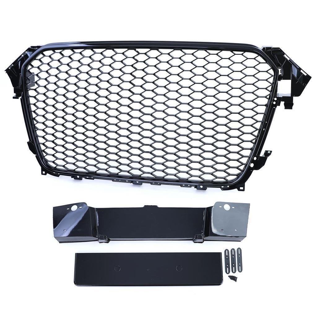 Grill Zonder Embleem Glans Zwart Honingraat Voor Audi A4 B8., Verzenden, Automotive Parts, A.parts@hotmail.nl, Trasmolenlaan 12 3447 GZ Woerden