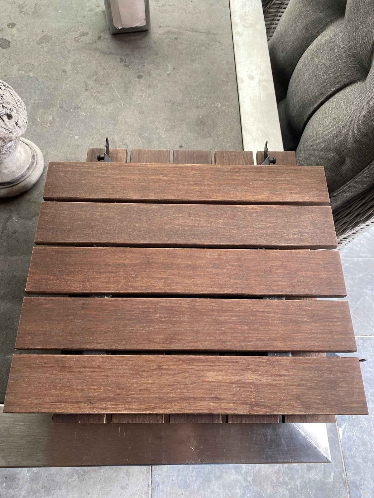 Basterd Large Houten Zijtafel - met Bevestiging, Tuin en Terras, Houtskoolbarbecues, Ophalen, Gebruikt