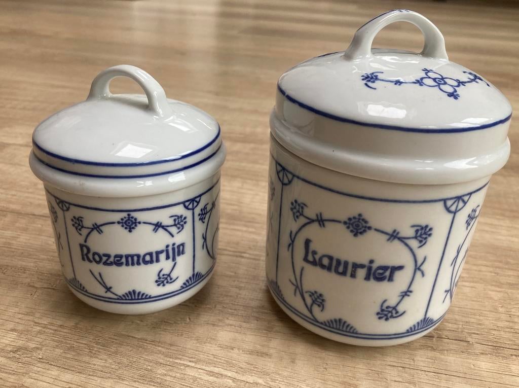 Blau saks kruidenpotje ( Rozemarijn en laurier ), Ophalen of Verzenden, Zo goed als nieuw, Overige stijlen
