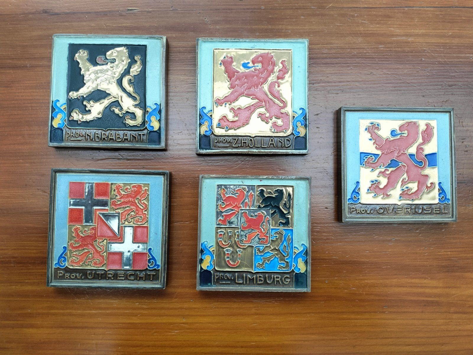 Vijf Westraven provincie tegels, zonder gebreken, Antiek en Kunst, Ophalen of Verzenden