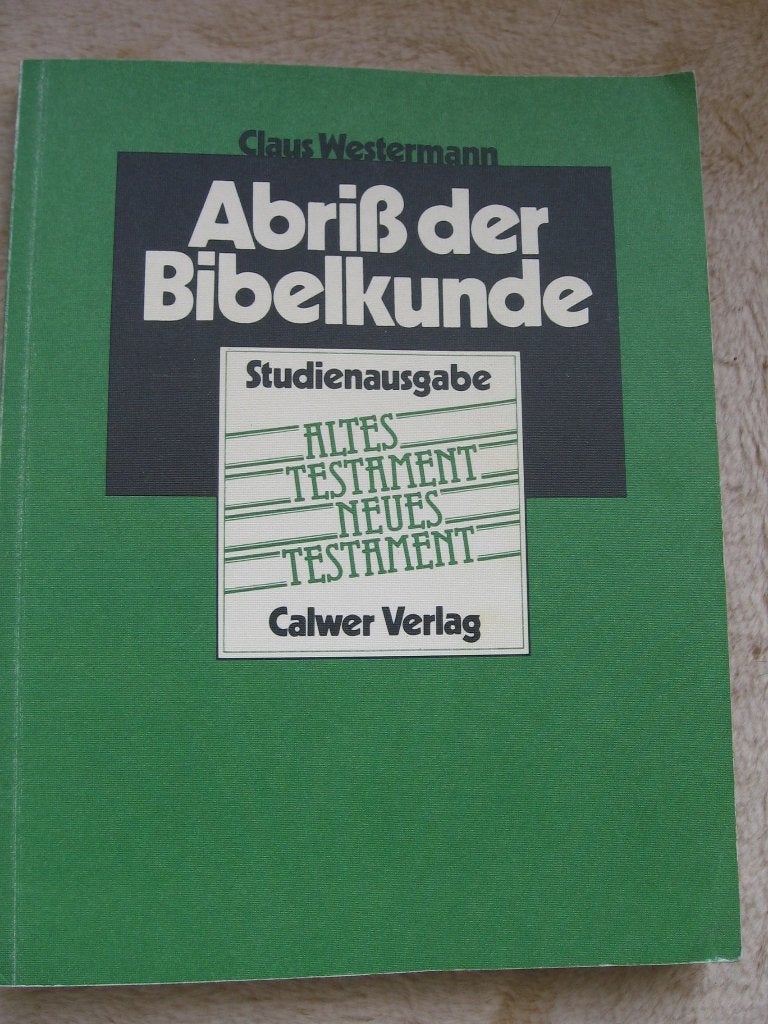 Claus Westermann - Abriss der Bibelkunde, Ophalen of Verzenden, Claus Westermann