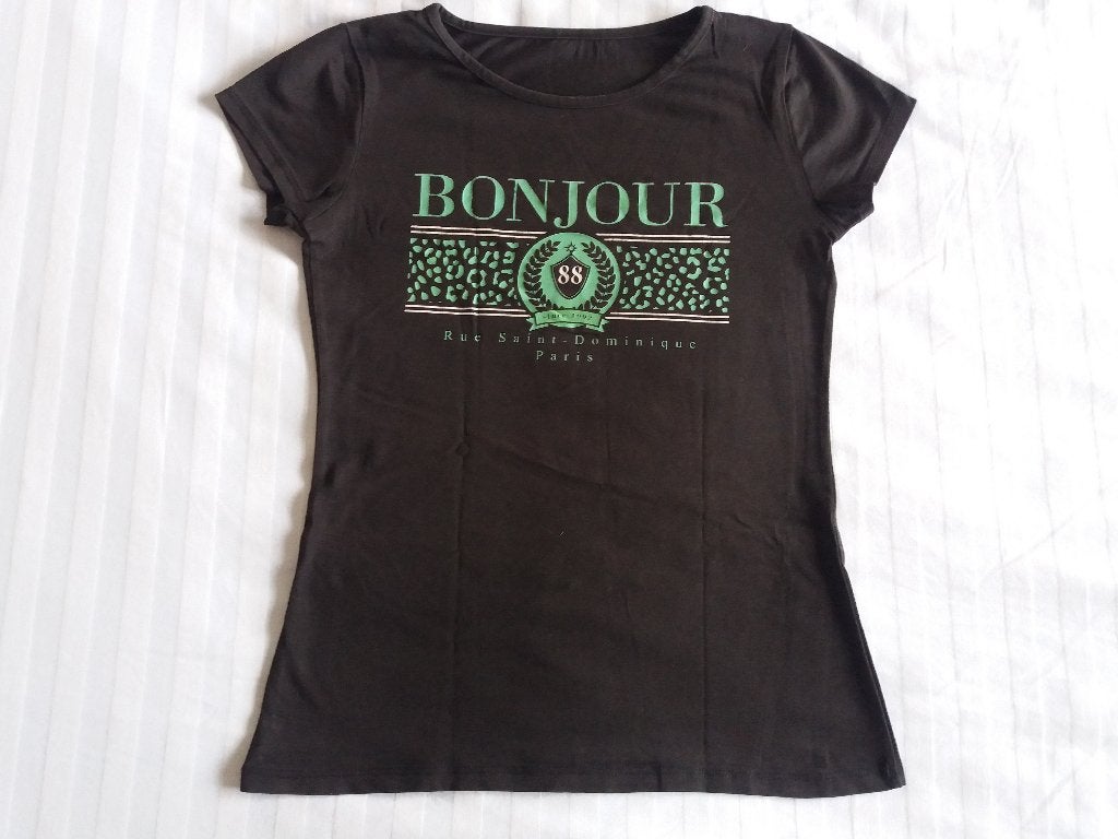 Heel mooi zwart shirt met korte mouw merk Boa-c maat 164, Meisje, Boa-c, Ophalen of Verzenden, Zo goed als nieuw
