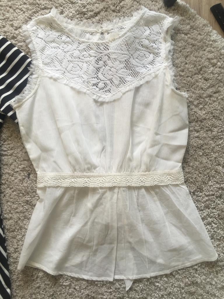 Moost Wanted boho ibiza stijl kanten blouse top wit maat S, Wit, Nieuw, Ophalen of Verzenden, Moost Wanted
