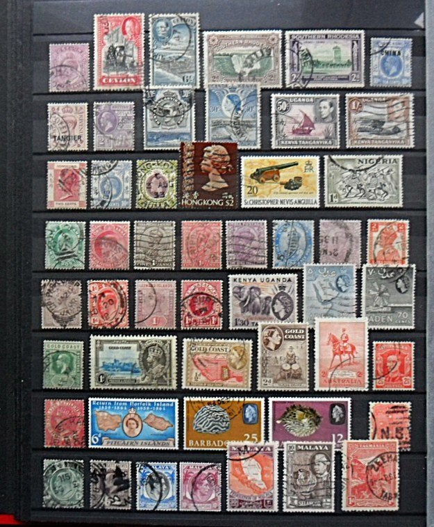 Britse koloniën - 50 zegels o.a. Hongkong Ceylon India etc, Ophalen of Verzenden, Gestempeld, Zuid-Azië