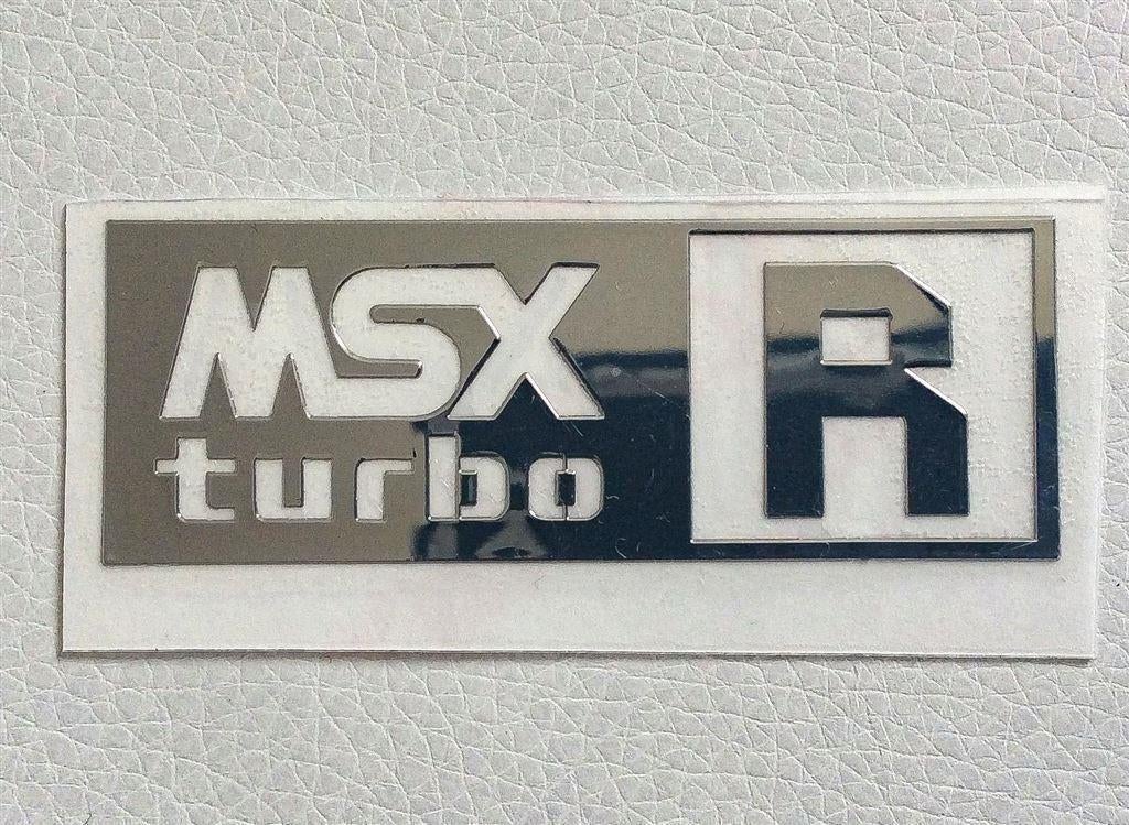MSX 2 TURBO R Metallic embossed Sticker Decal, Computers en Software, Overige Computers en Software, Nieuw, Verzenden
