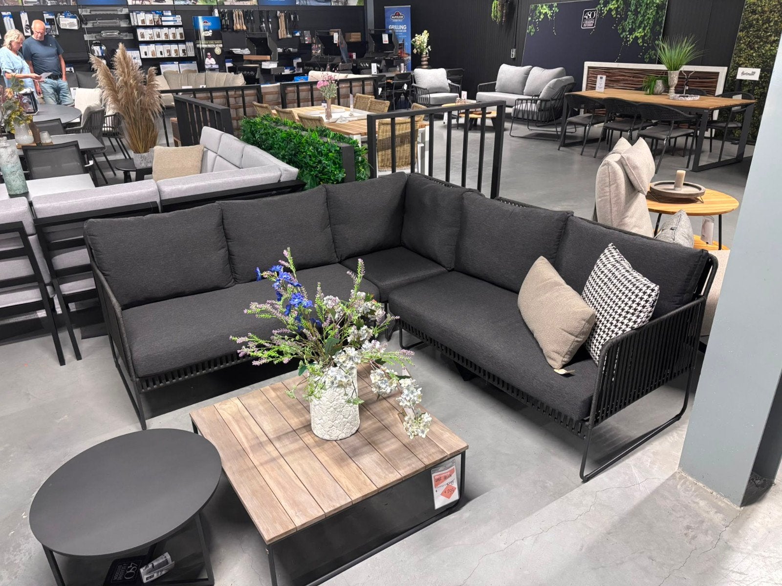 4 Seasons Hoekbank Lounge Set Antraciet All Weather Kussens, Tuin en Terras, Tuinsets en Loungesets, 4so, Nieuw, Ophalen of Verzenden