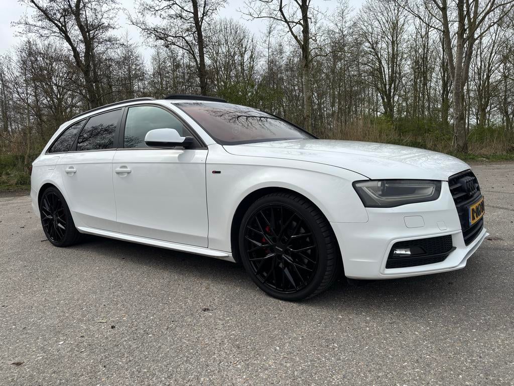 Audi A4 1.8 Tfsi, Auto's, Audi, Zwart, 1505 kg, Wit, Stationwagon