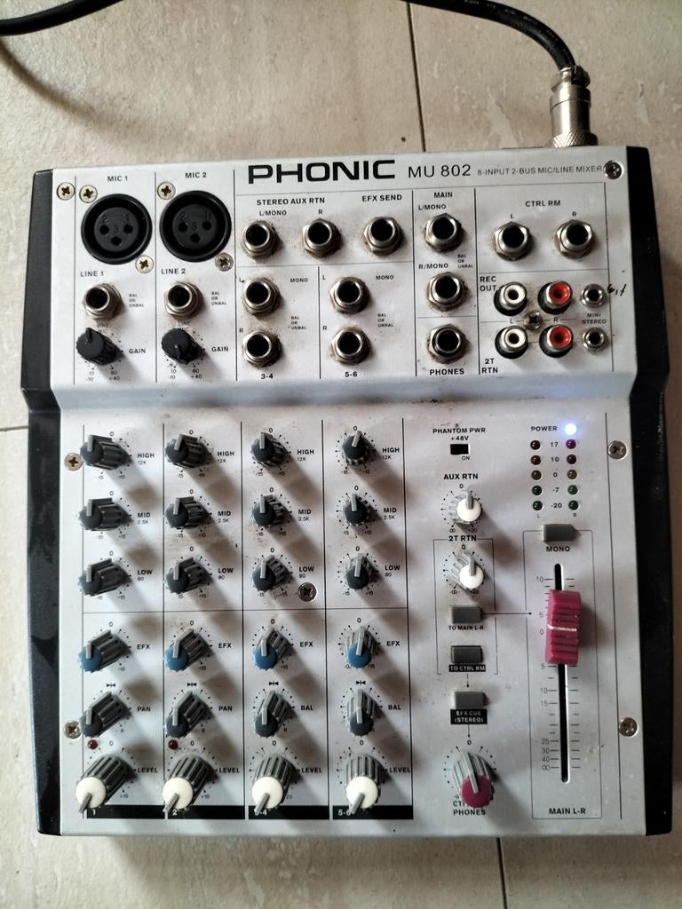 Phonic MU 802 mengpaneel, Ophalen of Verzenden, Gebruikt, 5 tot 10 kanalen