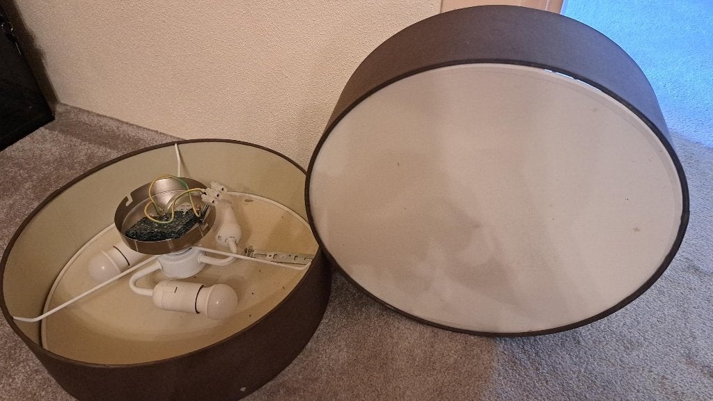 plafondlamp bruin, Huis en Inrichting, Ophalen, Gebruikt