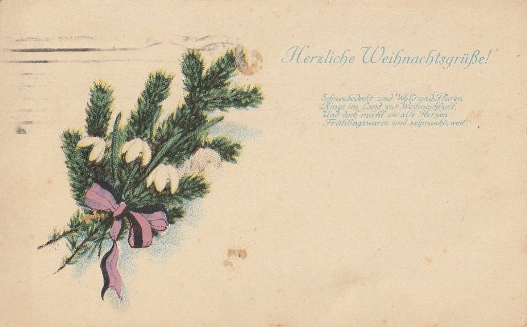KERST  UIT 1917 ZEER MOOIE OUDE KAART KO391, Ophalen of Verzenden, Voor 1920, Gelopen, Overige thema's