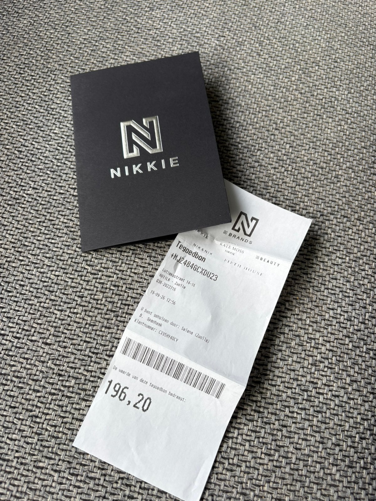 Tegoedbon Nikkie kleding, Tickets en Kaartjes, Eén persoon, Cadeaubon