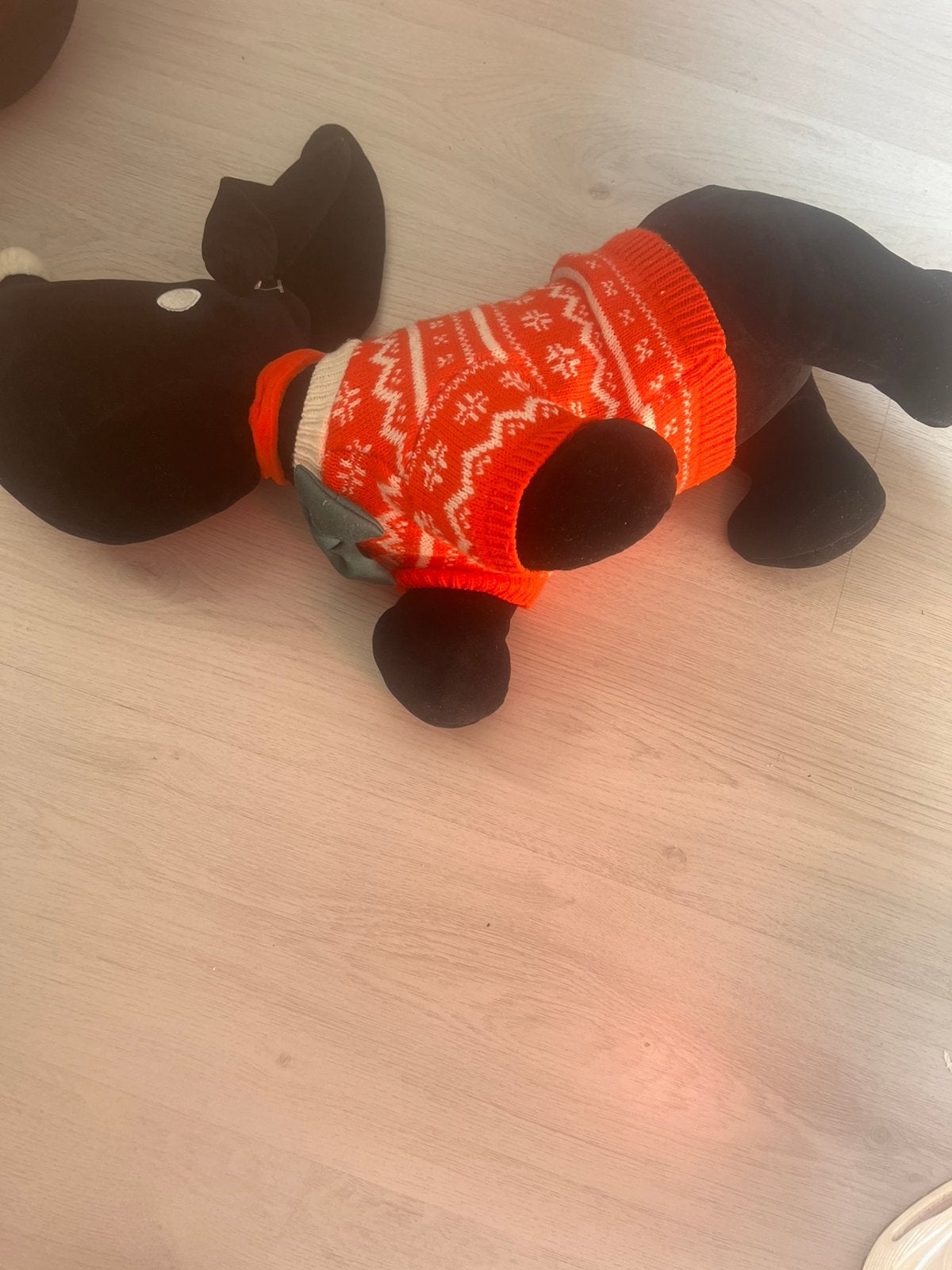 Takkie met kersttrui, Hema, Zwart, Zo goed als nieuw, Middelgroot (20 tot 80 cm)