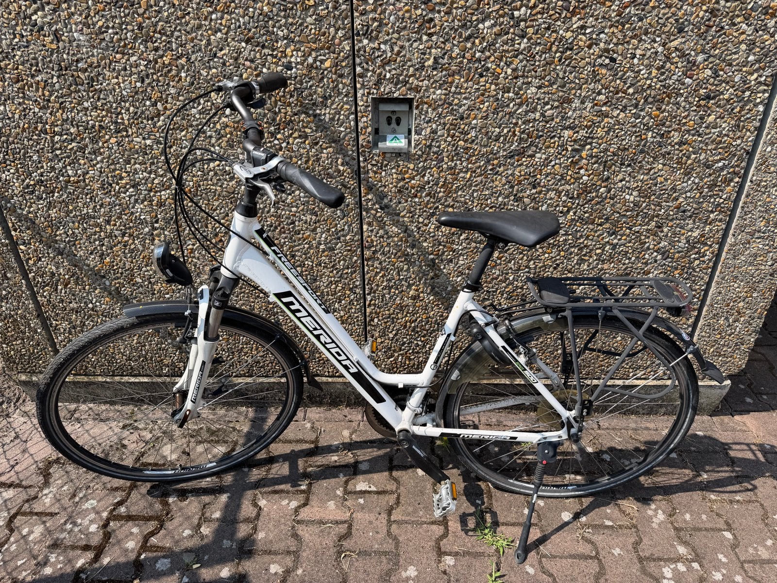 Merida Freesport Damesfiets - Wit, Fietsen en Brommers, Fietsen | Dames | Damesfietsen, Gebruikt, Velgrem, Versnellingen, 50 tot 53 cm