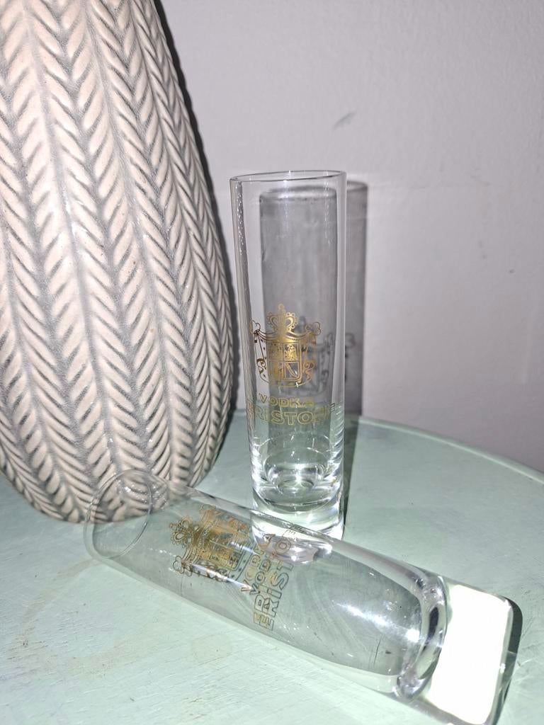 Vintage echt kristallen Vodka shotglaasjes., Verzamelen, Ophalen of Verzenden, Zo goed als nieuw, Overige typen