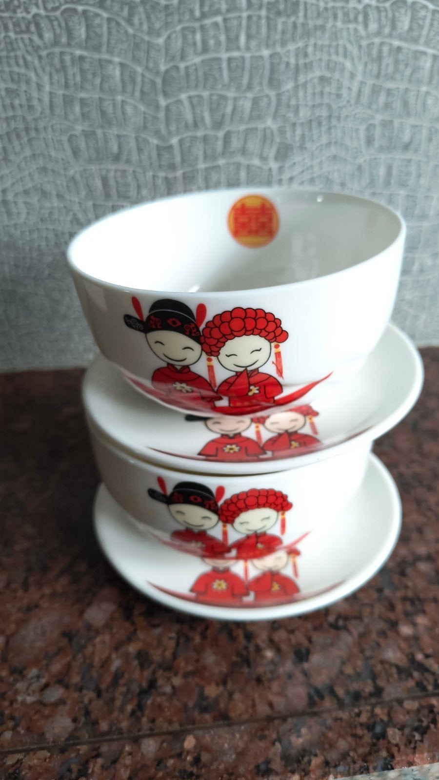 Dit zijn traditionele Chinese trouwkommen van porselein, Aziatisch, Overige merken, Nieuw, Ophalen of Verzenden