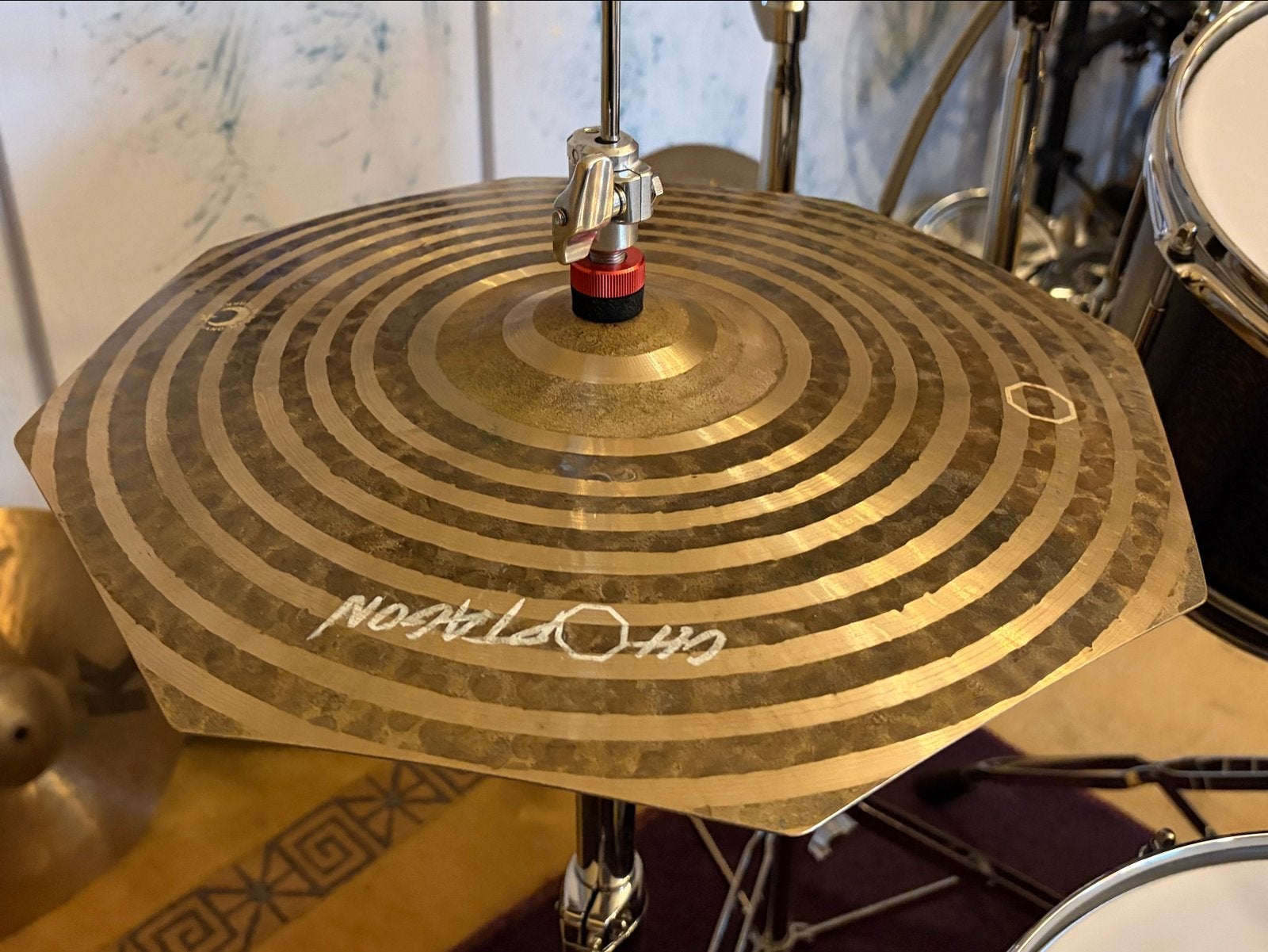 15” Choptagon Hypno Hi-Hat Pair - Uniek en Handgemaakt, Gebruikt, Usa, Bekkens@hermanJager.nl, Drums of Percussie