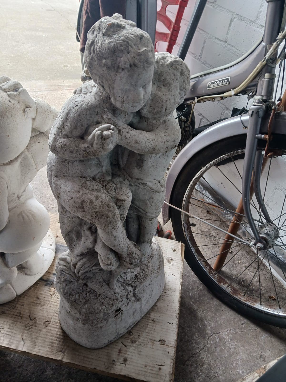 Betonnen waterornament, Tuin en Terras, Ophalen, Gebruikt, Beton, Waterornament