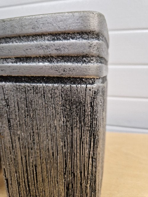 bloempotten grijs zwart zilver kleurig, Ophalen of Verzenden, 'T Olde Gre-j, Info@toldegrej.nl, Endepoelstraat 20f Didam
