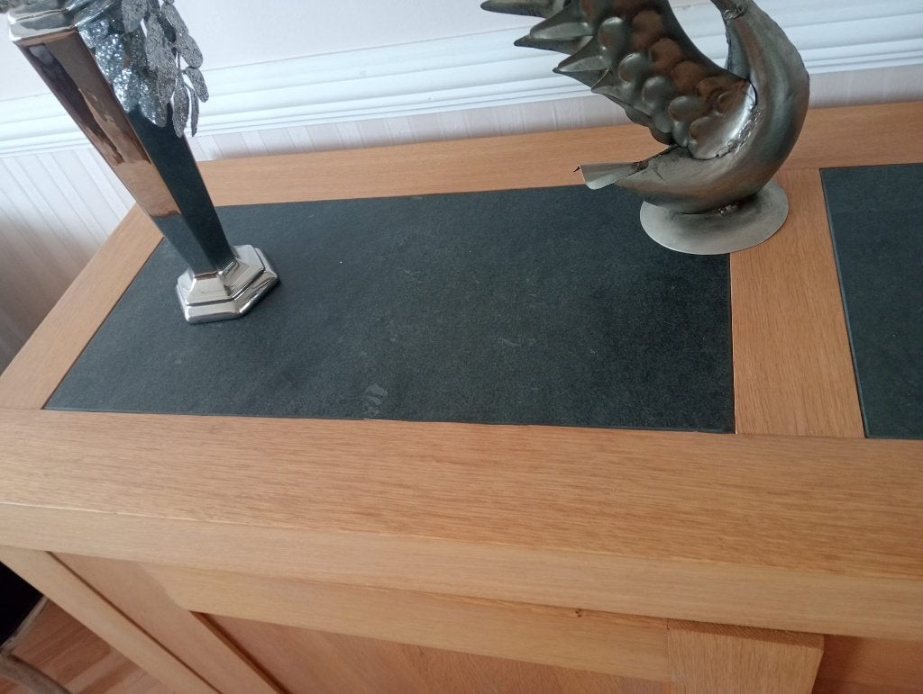 Dressoir met GranietenBlad, Ophalen, Zo goed als nieuw, 4 tot 6 stoelen