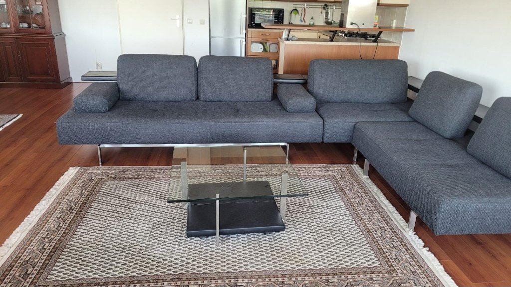 Rolf Benz Bank (5 persoons), Huis en Inrichting, Ophalen, 100 tot 125 cm, Leer, Hoekbank