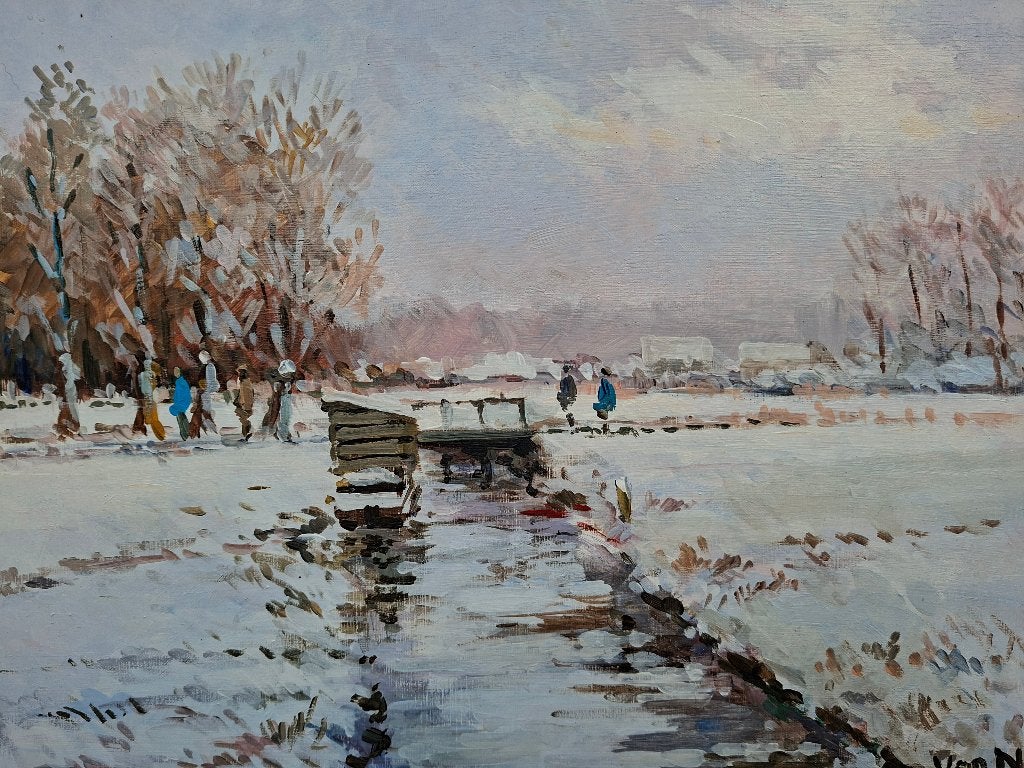VAN NOORT - WINTERLANDSCHAP, Ophalen of Verzenden