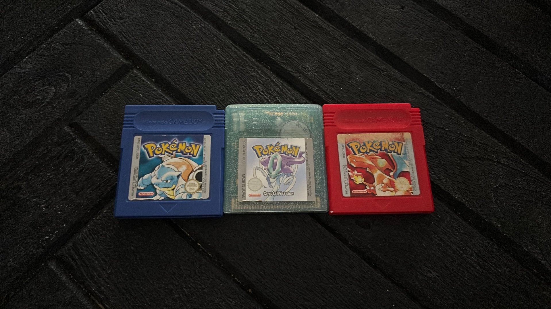 Pokémon Red, Blue & Crystal Gameboy, 1 speler, Ophalen of Verzenden, Zo goed als nieuw, Role Playing Game (Rpg)