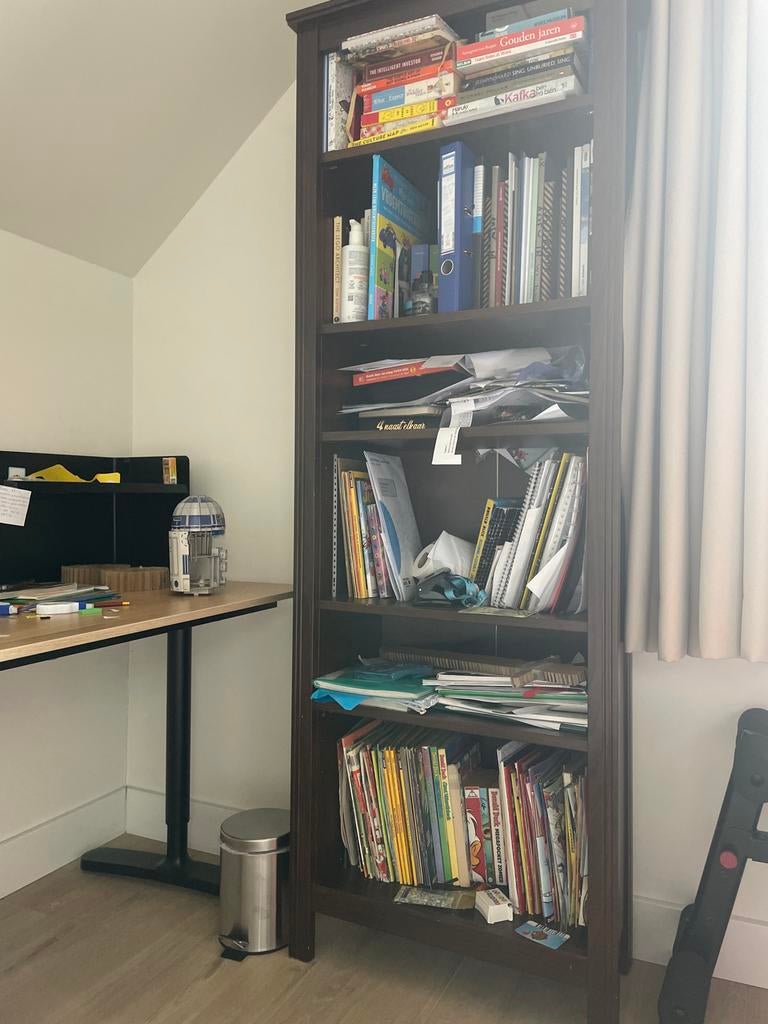IKEA Billy Boekenkast - Donkerbruin, Ophalen, Met plank(en), 200 cm of meer, 50 tot 100 cm