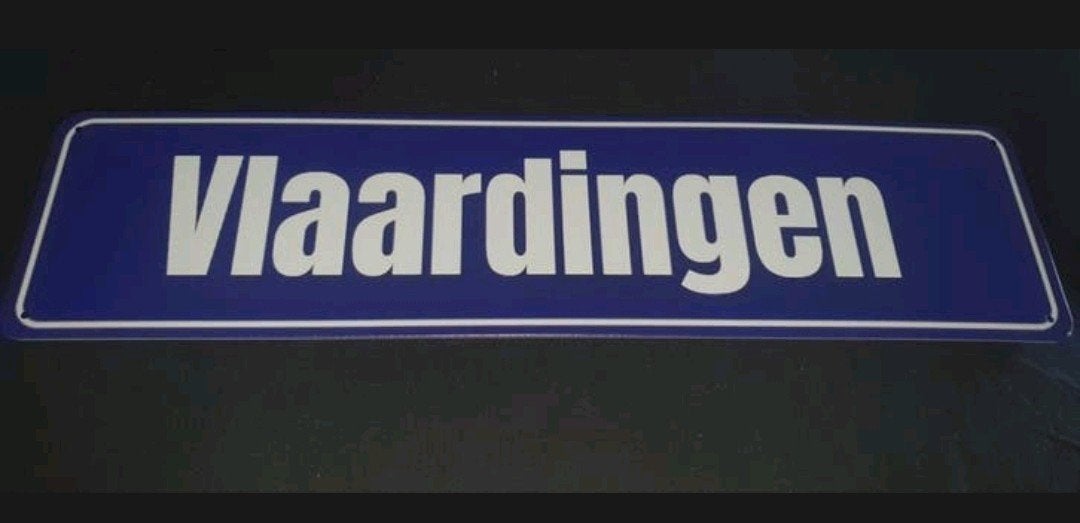 Wandbord met de tekst vlaardingen, Ophalen of Verzenden, Nieuw, Reclamebord