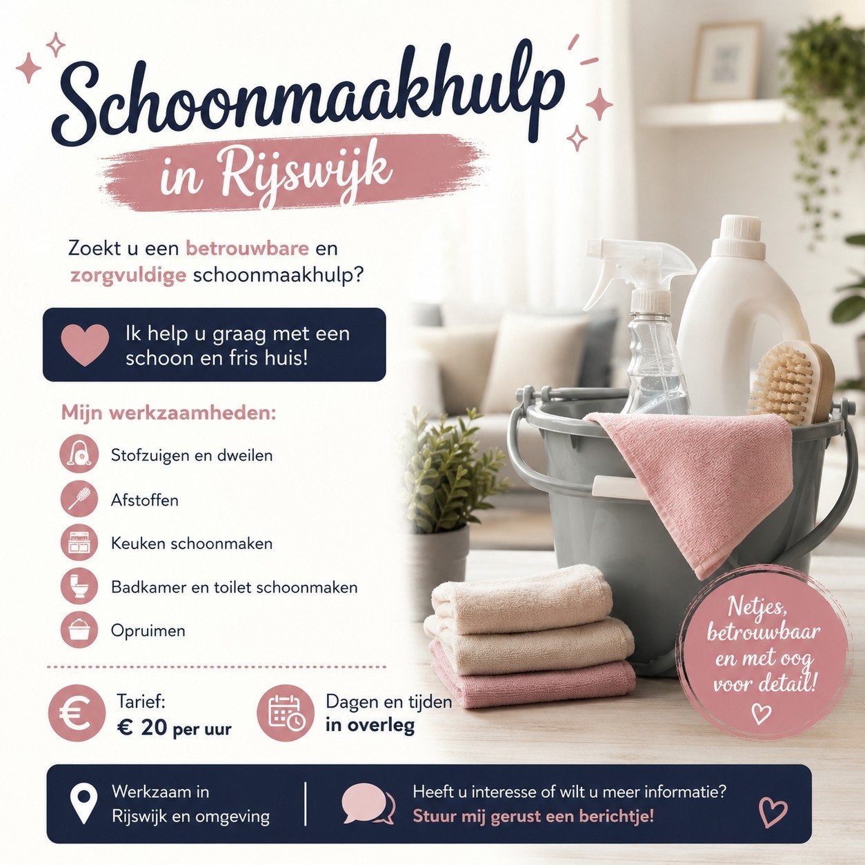 schoonmaak hulp aangeboden in Rijswijk, Vanaf 10 jaar, Overige vormen