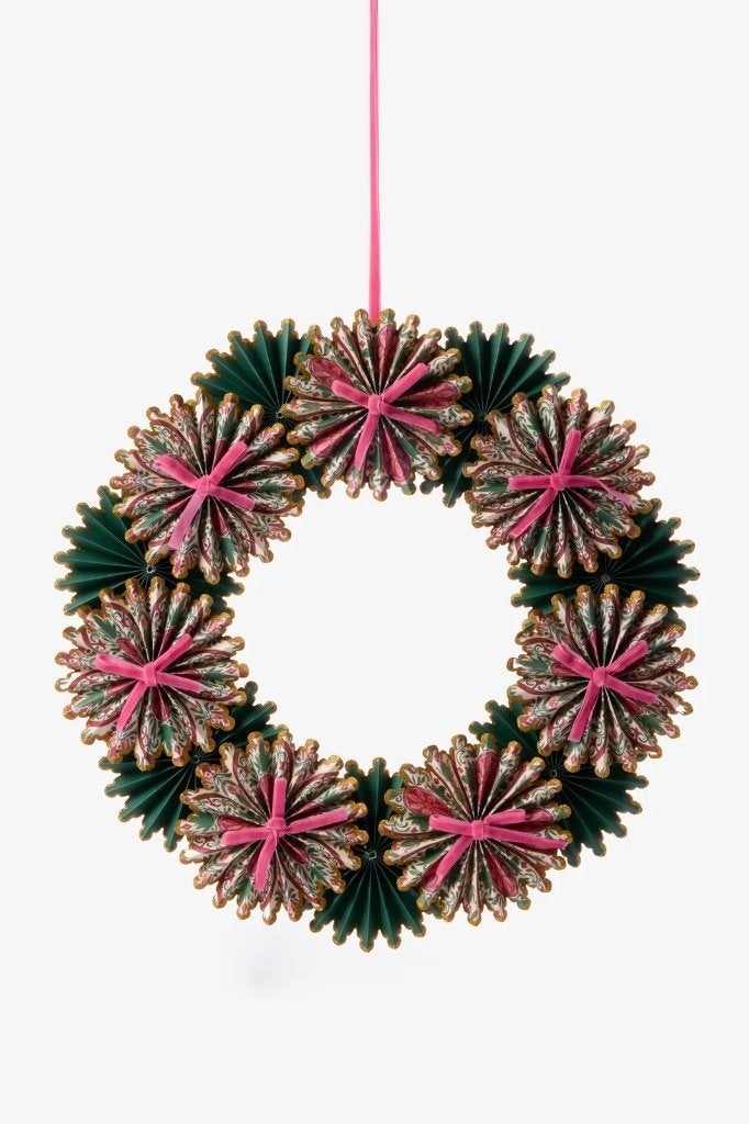Sissy Boy kerst hanger krans met waaiers rozetten, Ophalen of Verzenden, Nieuw