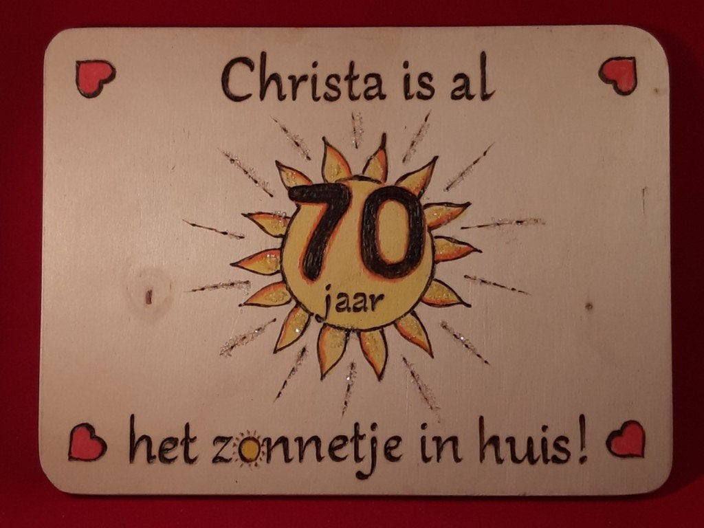 houten gepersonaliseerde wenskaart CREAMAR PYROGRAFIE, Ophalen of Verzenden, Nieuw