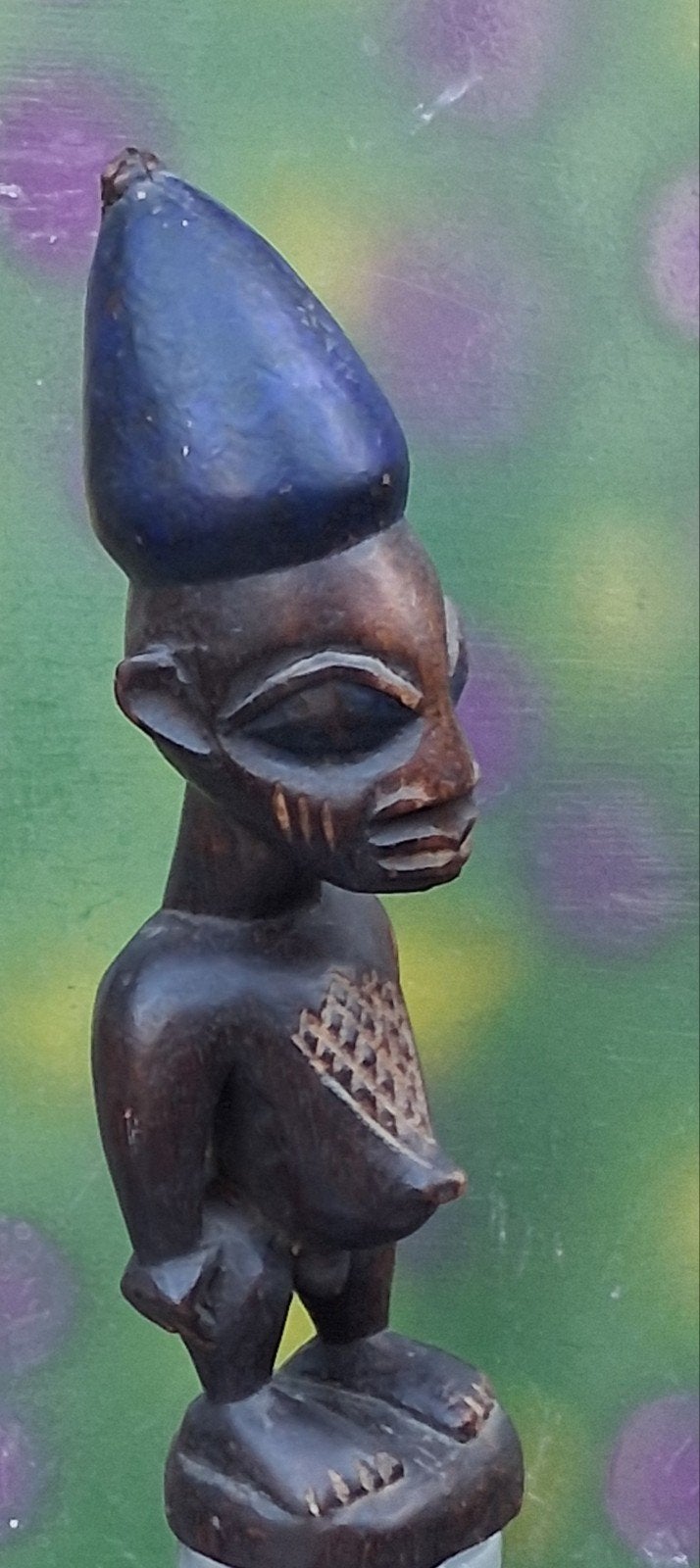 African Yoruba Era Ibeji.  Fertility fetisj.  26 cm., Bruin, Afrika, 26 cm, Handgemaakt