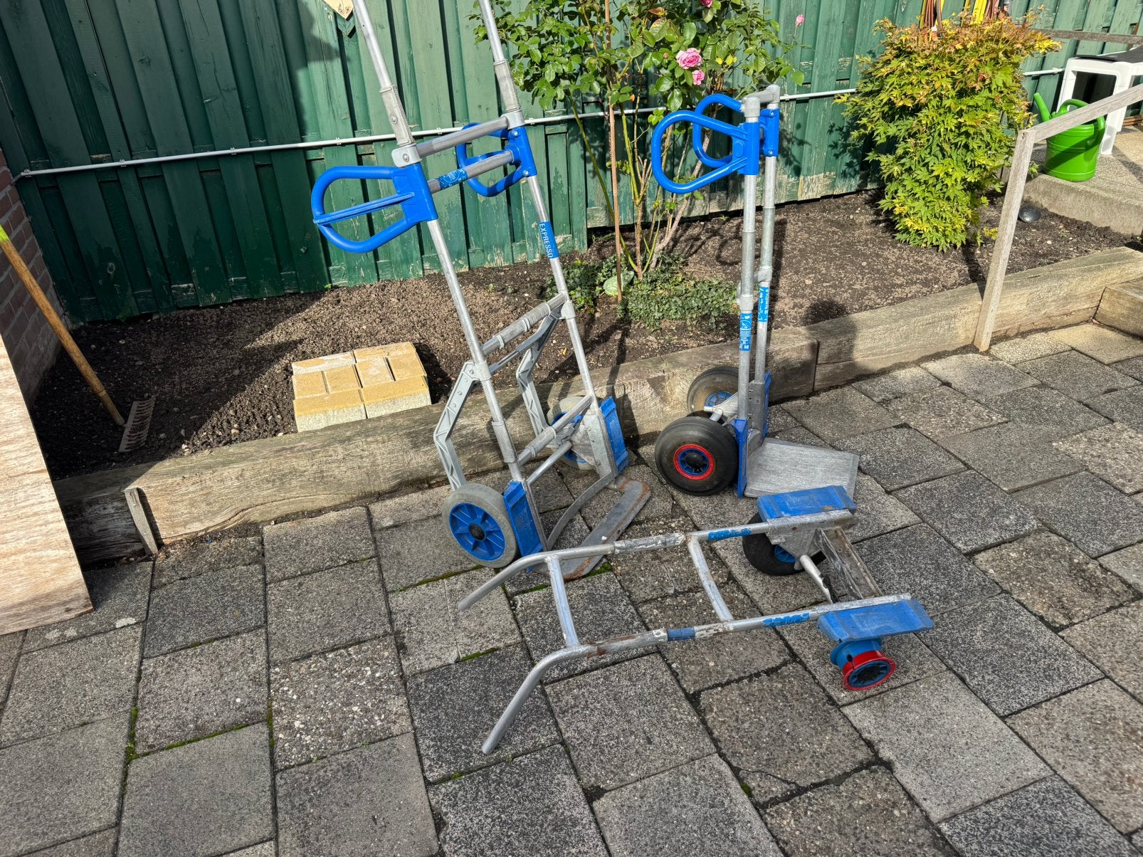 ACTIES 3x steekwagen expresso 1 koop €350 euro voor alles, Doe-het-zelf en Verbouw, 100 liter of meer, Ophalen, Zo goed als nieuw