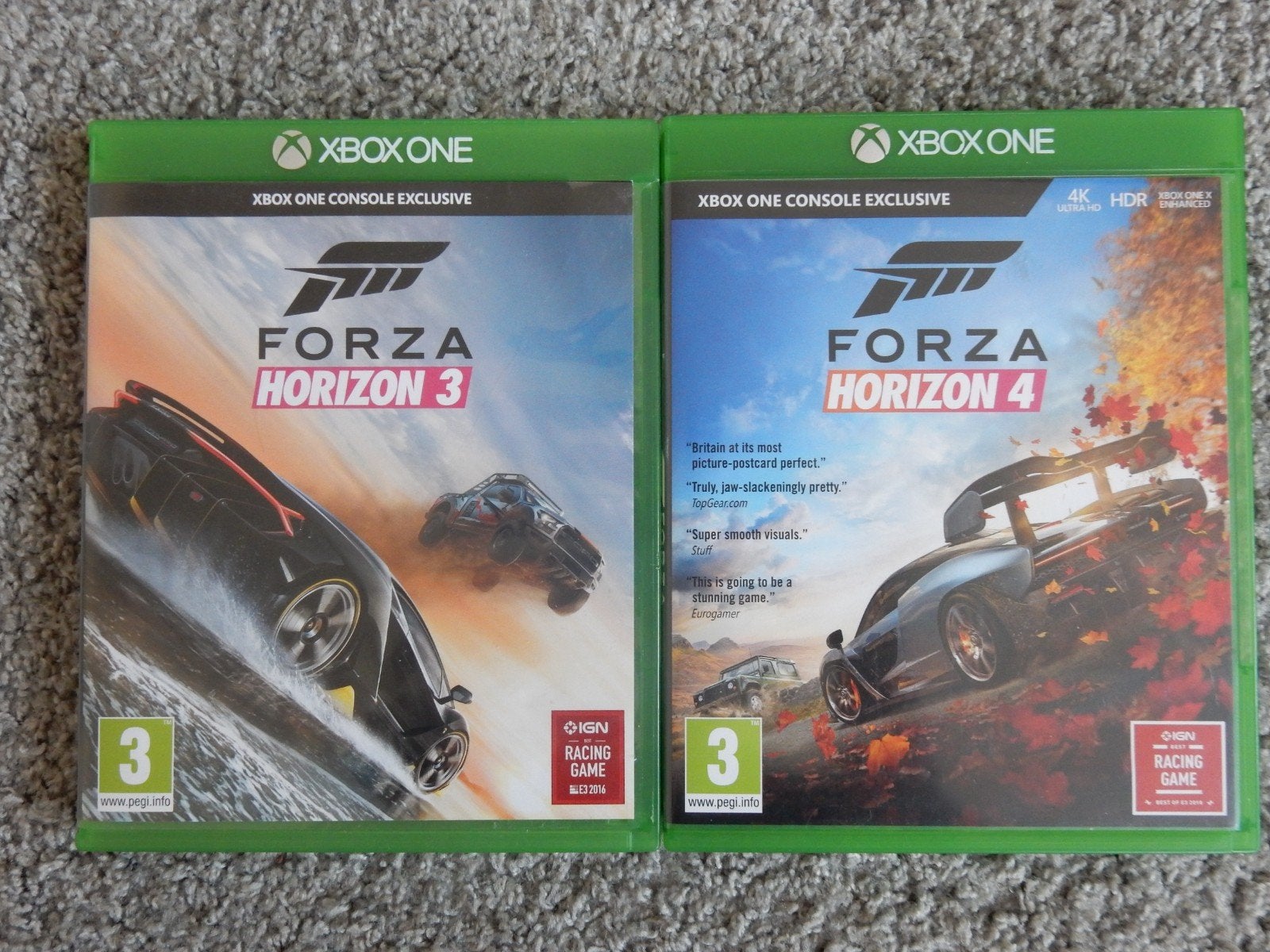 Forza horizon 3 en 4 voor Xbox, 1 speler, Racen en Vliegen, Ophalen of Verzenden, Zo goed als nieuw
