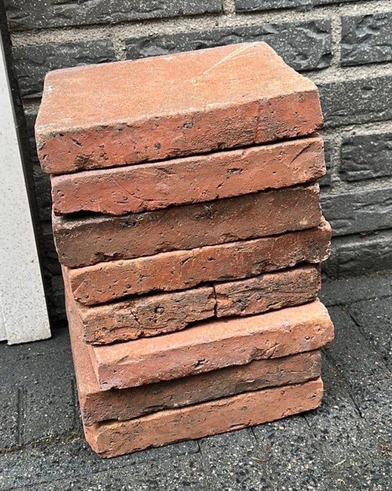 8 oude antieke estrikken 21x21x4 cm, Ophalen, Overige materialen, Gebruikt, 20 tot 40 cm