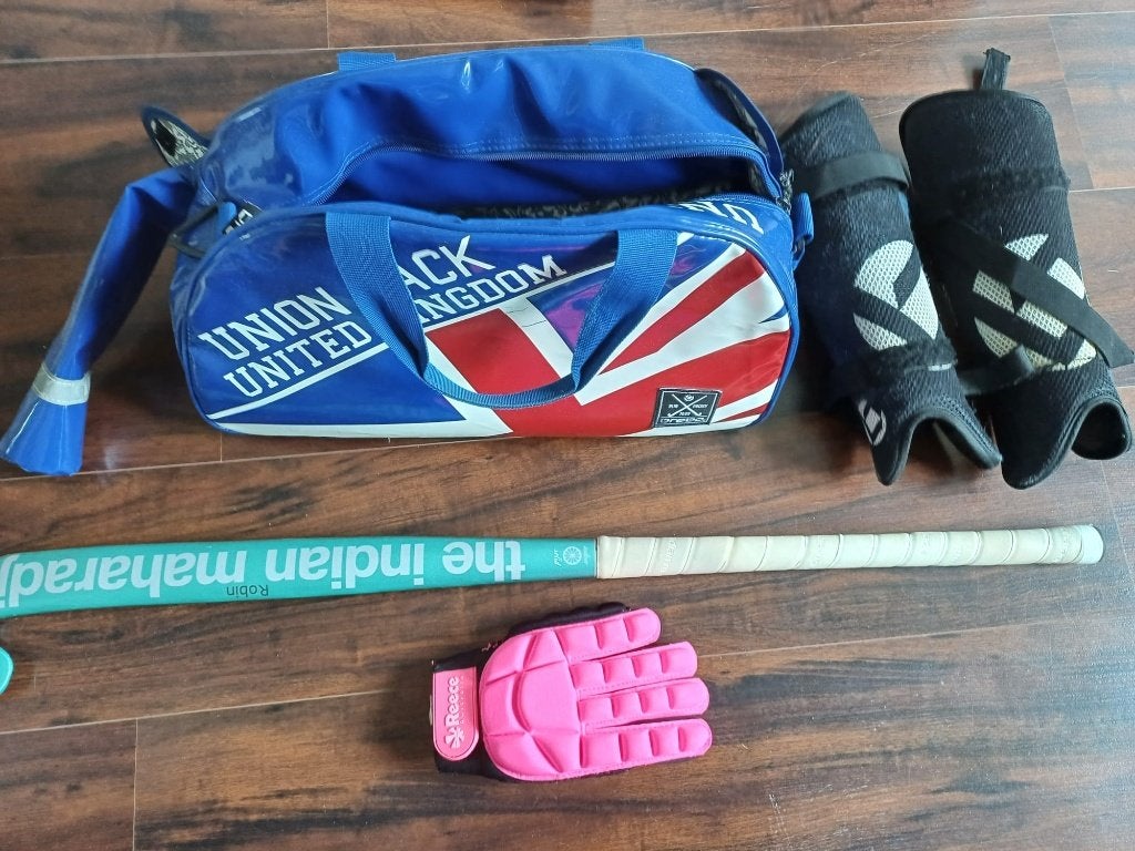 Hockeytas, zaalhockeystick en handschoen, Sport en Fitness, Ophalen of Verzenden, Tas